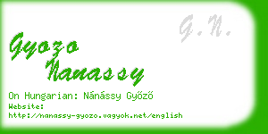 gyozo nanassy business card